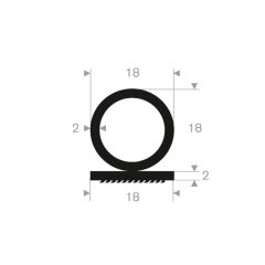 Profil spécial caoutchouc compact 18 - 18 mm