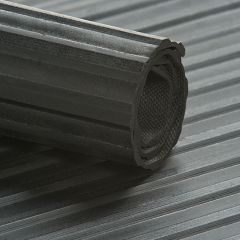 Tapis cannelé noir 3 mm (largeur 120 cm)
