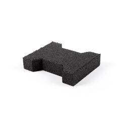 Pavé caoutchouc noir 20x16,5x4,3 cm