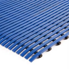 Tapis grille PVC anti-dérapante bleu (largeur 100 cm)