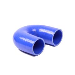 Coude silicone blue 180 degrés DN=76mm L=100mm