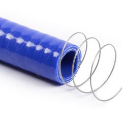 Durite silicone spirale acier bleu DN=38mm  L=1000mm