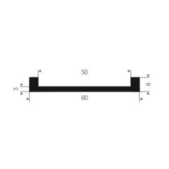 Profil du collier de serrage en caoutchouc 50mm (25m)