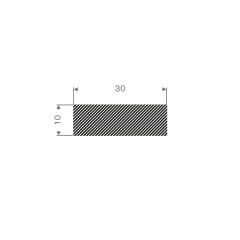 Profil rectangulaire caoutchouc mousse 30 - 10 mm